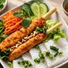 Rice Vermicelli Sheets with Sugarcane Shrimp